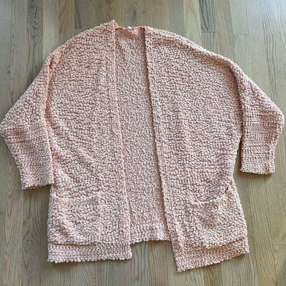 Pink, Boucle Cardigan - size S